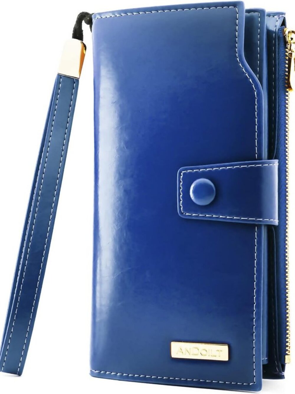 Stylish Women's RFID Blocking Leather Clutch Wallet with Phone Pocket & Card